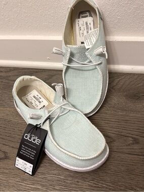 NWT Hey Dude Light Blue Slip-On Shoes